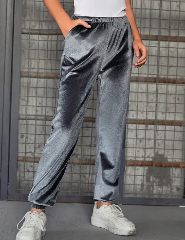 Pantaloni Shein Kids, gri Gri