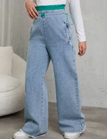 Blugi Shein Kids, albastru Albastru