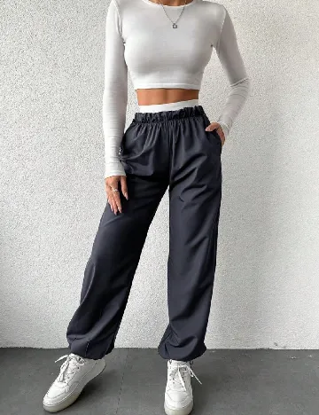 Pantaloni SHEIN, bleumarin Albastru