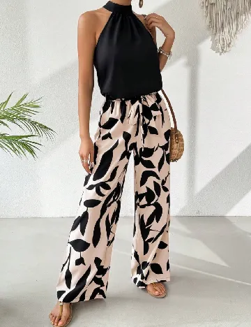 Compleu SHEIN, negru/crem Negru