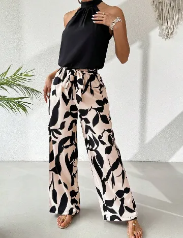 Compleu SHEIN, negru/crem Negru