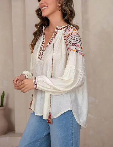 Bluza SHEIN, ecru Alb