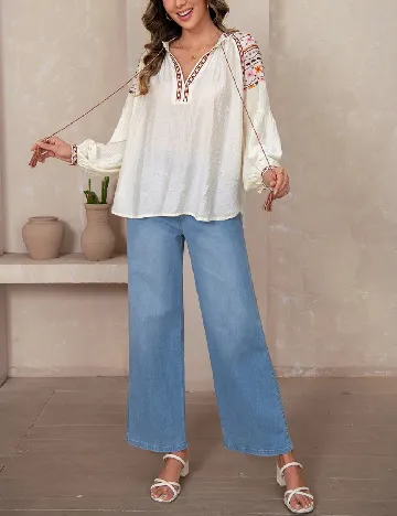 Bluza SHEIN, ecru Alb