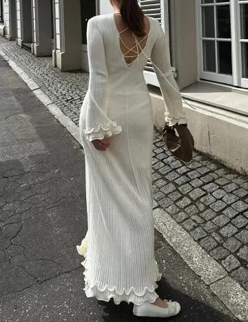 Rochie lunga SHEIN, alb Alb