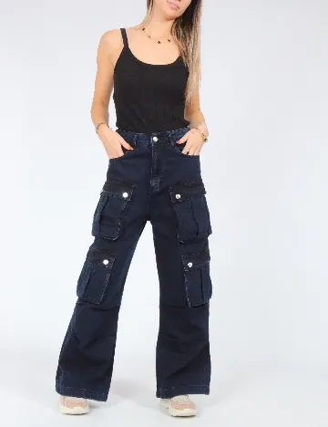 Blugi SHEIN, bleumarin Albastru