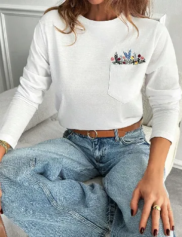 Bluza SHEIN, alb Alb