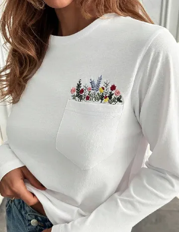 Bluza SHEIN, alb Alb