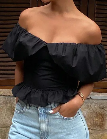 Top Dazy, negru Negru