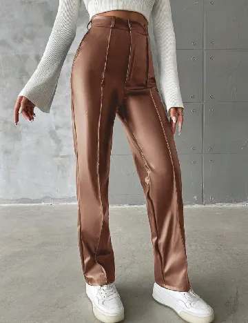 Pantaloni SHEIN, maro Maro