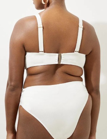 Sutien de baie Karen Millen Plus Size, alb