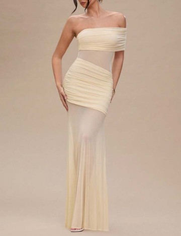 Rochie lunga SHEIN, crem