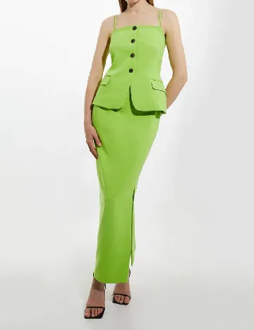 Rochie lunga Karen Millen, verde Verde