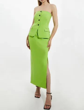 Rochie lunga Karen Millen, verde Verde