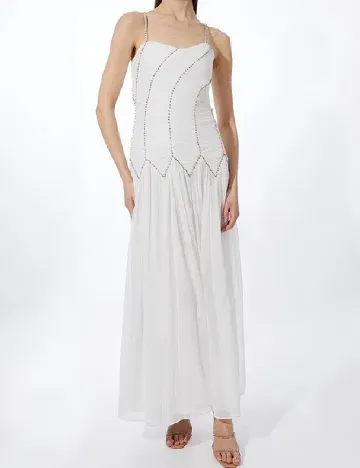 Rochie lunga Karen Millen, alb Alb