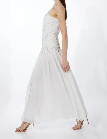 Rochie lunga Karen Millen, alb Alb