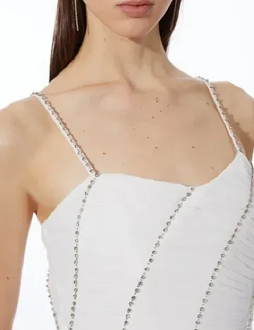 Rochie lunga Karen Millen, alb Alb