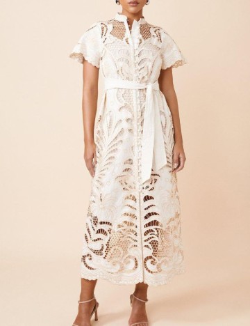 Rochie medie Karen Millen, crem