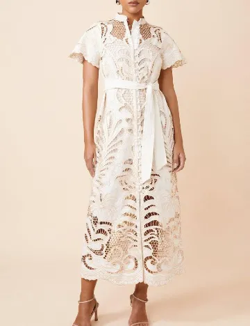Rochie medie Karen Millen, crem Crem