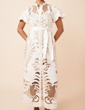 Rochie medie Karen Millen, crem