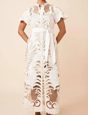 Rochie medie Karen Millen, crem Crem