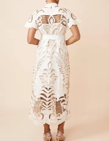 Rochie medie Karen Millen, crem Crem