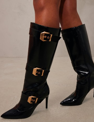 Cizme PrettyLittleThing, negru