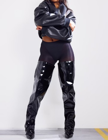 Cizme PrettyLittleThing, negru