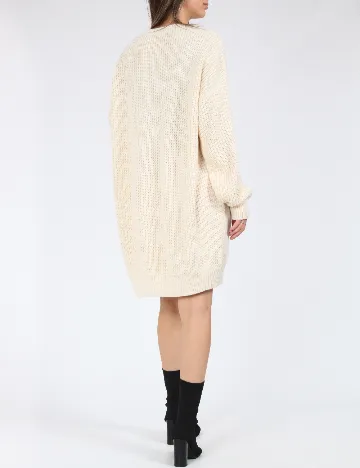 Pulover Oversize SHEIN, crem/maro Crem