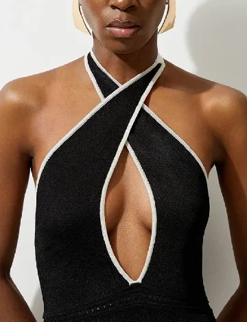 Rochie lunga Karen Millen, negru Negru