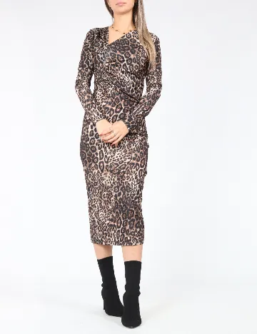 Rochie medie Samdan, animal print Animal print
