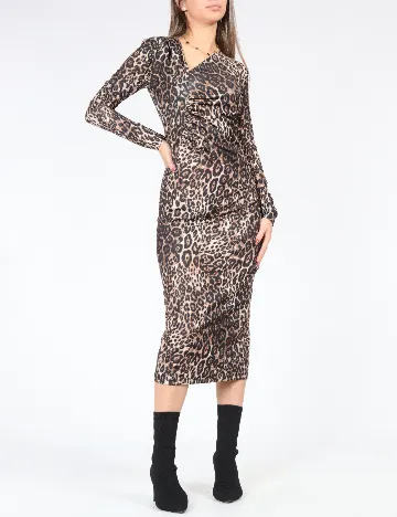Rochie medie Samdan, animal print Animal print