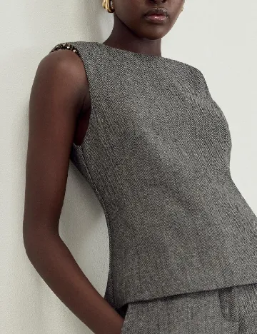 Top Karen Millen, gri Gri