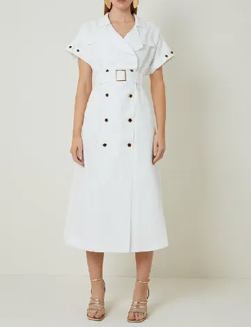Rochie medie Karen Millen, alb Alb