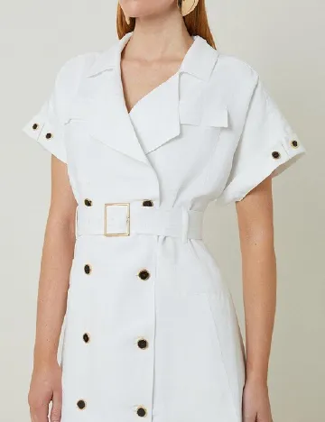 Rochie medie Karen Millen, alb Alb