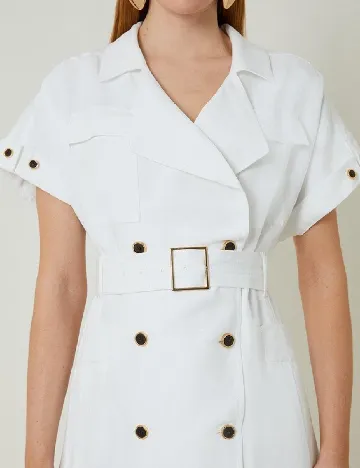 Rochie medie Karen Millen, alb Alb