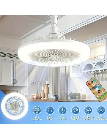 Lustra LED cu ventilator SHEIN, alb Alb