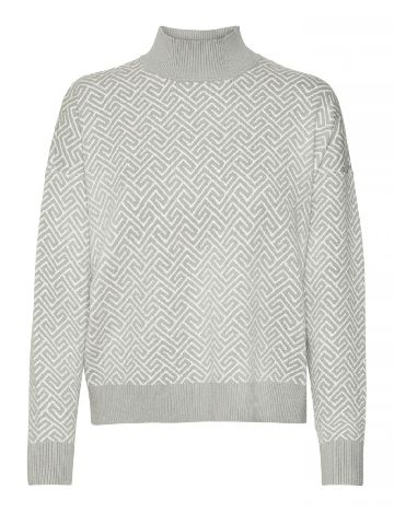 Pulover Vero Moda, gri/alb
