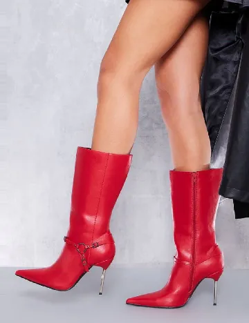 Botine PrettyLittleThing, rosu Rosu