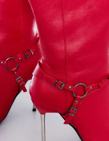 Botine PrettyLittleThing, rosu Rosu