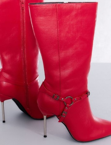 Botine PrettyLittleThing, rosu