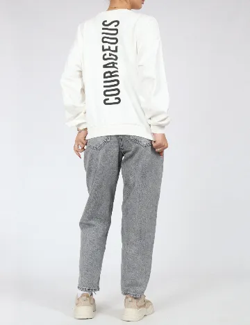 Bluza Oversize Shein Kids, alb Alb