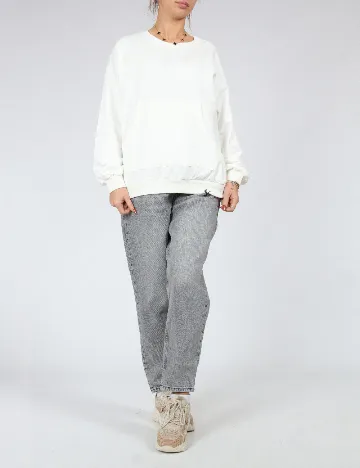 Bluza Oversize Shein Kids, alb Alb