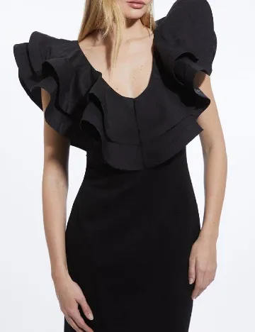 Rochie lunga Karen Millen, negru Negru