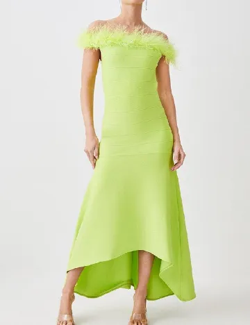 Rochie lunga Karen Millen, verde Verde