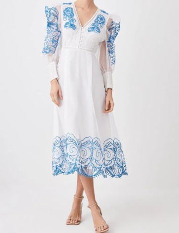 Rochie medie Karen Millen, alb