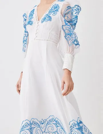 Rochie medie Karen Millen, alb Alb