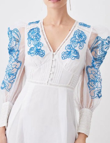 Rochie medie Karen Millen, alb