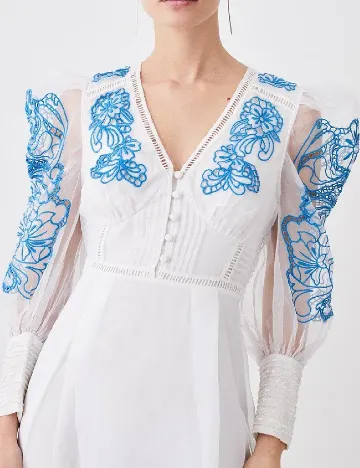 Rochie medie Karen Millen, alb Alb