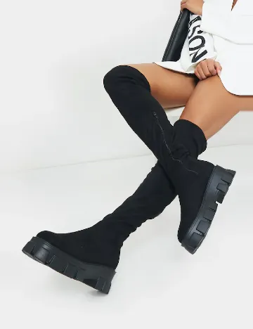 Cizme PrettyLittleThing, negru Negru
