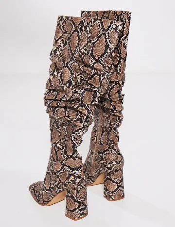 Cizme PrettyLittleThing, animal print Animal print